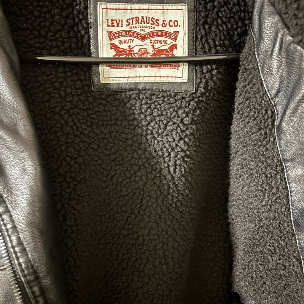 Levi's Black Sherpa Lined Bomber Jacket
